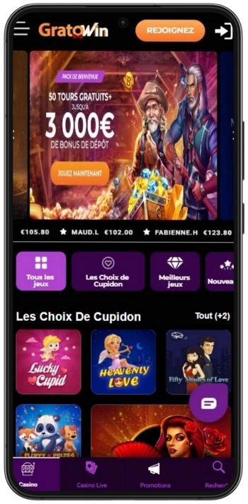 Accédez au site officiel Gratowin